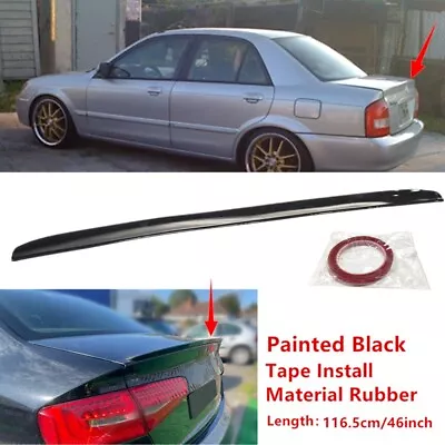 46in Universal Black Fit For Mazda Protege 96-03 Sedan Trunk Lip Spoiler Wing • $35.32