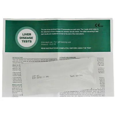 £2.95 • Buy 2 X Liver Function Disease Test Urine Testing Strips Cirrhosis Bilirubin Kits