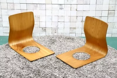 Tendo Mokko Kenji Fujimori Zaisu Low Chair Japanese Modern Set Of 2 Chairs • $274.72