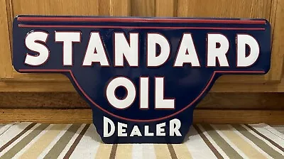 Standard Oil Dealer Sign Gas Garage Tools Parts Vintage Style Wall Decor • $52