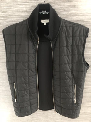 £34.99 • Buy Reiss Quilted Full Zip Gilet Black Size Medium Great Condition