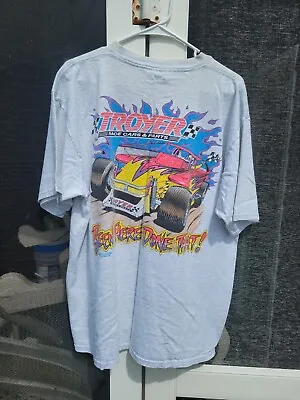$35 • Buy Vintage Dirt Series Nascar Troyer Race Cars Racing Tee T Shirt Modified XL