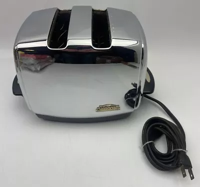 Vintage Sunbeam Chrome Mid-Century Radiant Control Toaster Model T-35 - TESTED • $10.50