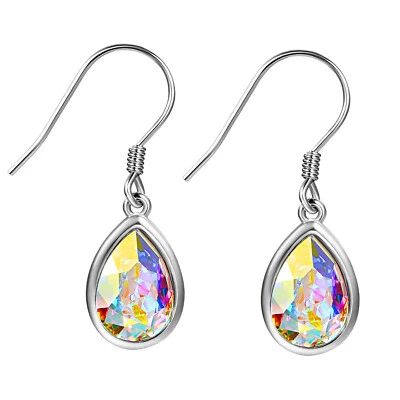 $16.14 • Buy 925 Sterling Silver Dangle Drop Earring Made With Swarovski Element Crystal Gift