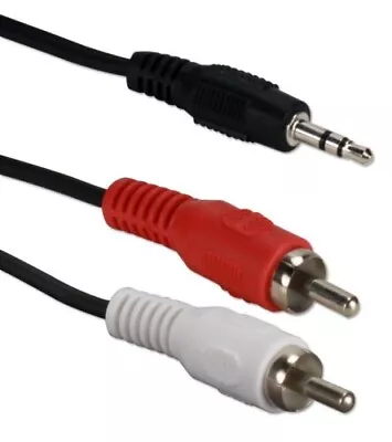 6ft 3.5mm Mini-Stereo Male To Dual-RCA Male Speaker Cable • $4.99