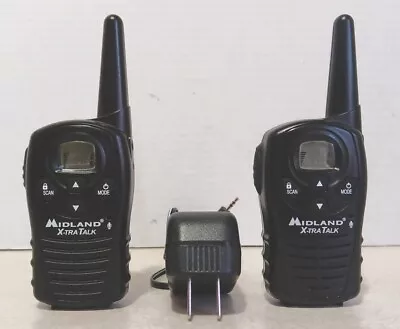 2 Midland X-Tra Talk LXT118 Handheld 2-Way Radio Walkie Talkies WORKING  • $4.99