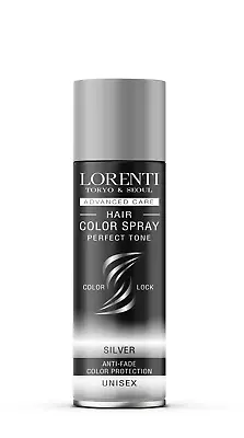 Lorenti Hair Color Spray | Temp Wash Out Anti-Fade Protection | Silver 150ml • £9.99