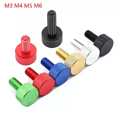 M3 M4 M5 M6 Knurled Thumb Screws Aluminum DIY Computer Case Hand Grip Knob Bolts • £2.34