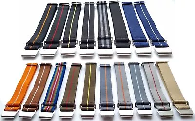 Marine Nationale Watch Strap Elastic One Piece NATO Style Band In 18mm 20mm 22mm • £6.99