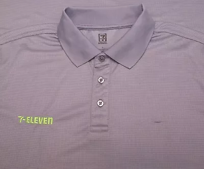 7-Eleven Employee Uniform Polo Gray 7-11 Work Shirt Mens Large • $14.39