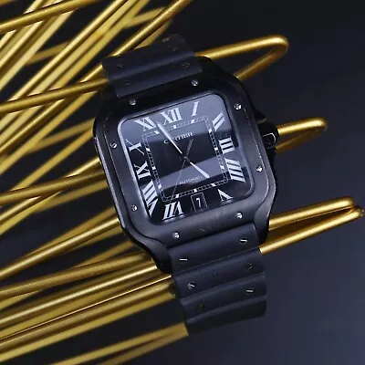 £3600 • Buy Cartier Santos De Cartier  Black ADLC Black Watch Large - WSSA0039