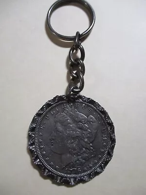 Morgan 1$ Dollar 1776 USA Coin Keychain Liberty Bell On Back EUC • $19.99