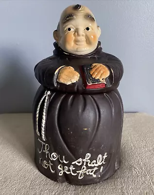 Thou Shalt Not Get Fat Cookie Jar /Monk • $6.99