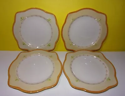 Pfaltzgraff Villa Della Luna Kolpen Tiegreen Embossed Salad Dessert Plates 4 Set • $21.23