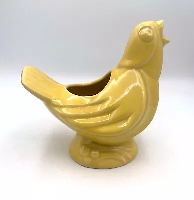 McCoy Pottery Large 7  Singing Bird Planter Yellow - Sidney Cope • $34