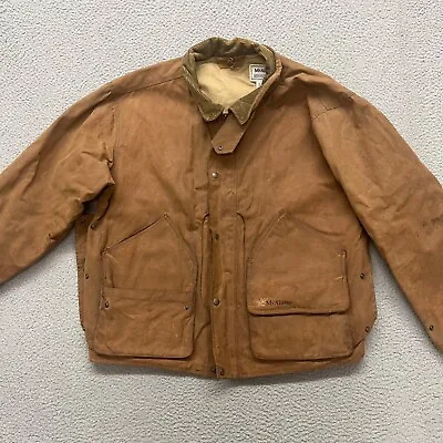 Vintage McAlisters Jacket Mens XL Waxed Cotton Hunting Ranch Field Coat Outdoors • $199.88