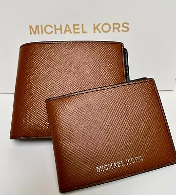 MICHAEL KORS MENS Harrison Crossgrain Leather Billfold Wallet With Passcase • $59.75