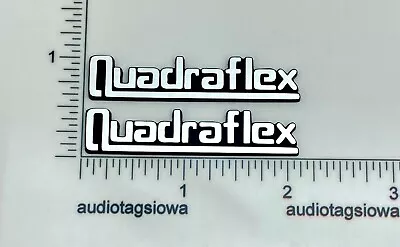 Quadraflex  Speaker Grill Badges Pair Custom Made Incised Acrylic • $12