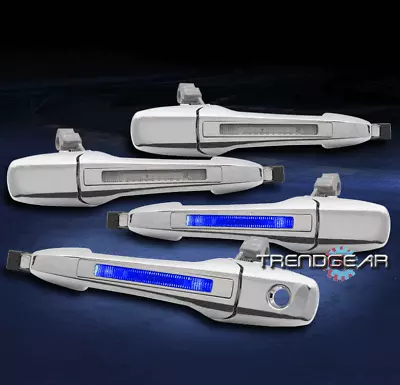 Mazda 3/5/6/cx-7/cx-9 Blue Led Bar 3528smd Exterior Door Handle Chrome 4pcs Set • $89.95