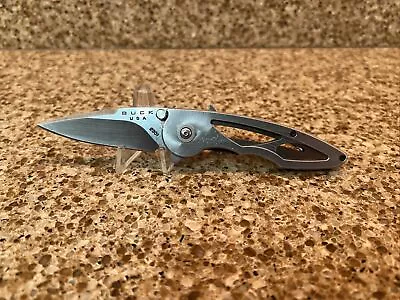 Buck USA 290 Impulse Rush Assisted Open Pocket Knife. Silver Gray. Made In 2012 • $40