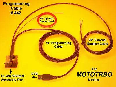 Programming Cable #442 Motorola MOTOTRBO XPR4300 XPR4500 XPR4550  PMKN4010B USB • $44.99