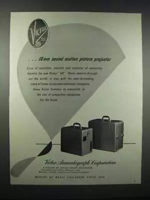 1947 Victor 16mm Sound Motion Picture Projector Ad • $19.99