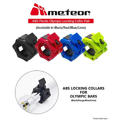 METEOR ABS Olympic Barbell Dumbbell Locking Collars Clamps Clips Weight Lifting • $22.15