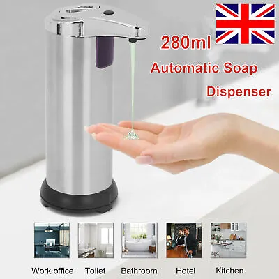 Touchless Hands Free Liquid Sanitizer IR Sensor Automatic Soap Dispenser 280ml • £9.99