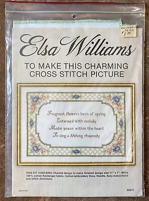 Elsa Williams Fragrant Flowers Cross Stitch Kit 11  X 7  02012 • $14