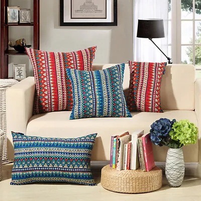 Bohemian Cushion Cover Ethnic Boho Pillow Covers Home Decor Sofa Bed Throw • $15.16