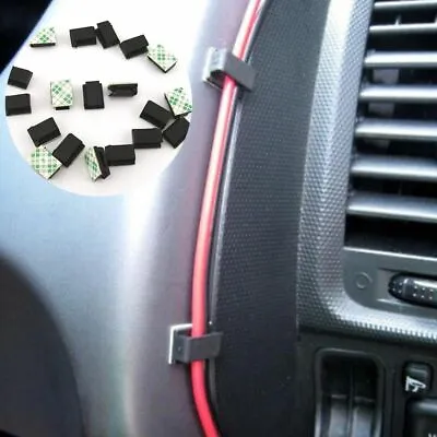 £3.95 • Buy 40Pcs Self-Adhesive Car Cable Organizer Clips Cable Winder Drop Line Holder Mana