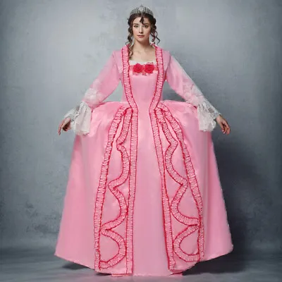 Rococo  Dress For Women Marie Antoinette Gown 18th Century Rococo Pink Ballgown • £63.59