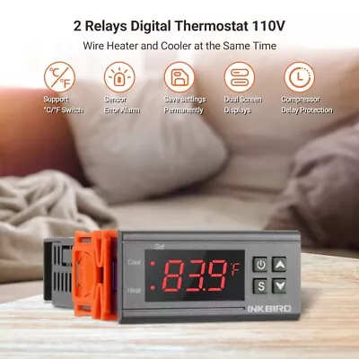 $16.37 • Buy ITC-1000F 110V Digital Temperature Temp Controller Thermostat + NTC Sensor Probe