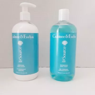 Crabtree & Evelyn La Source Refreshing Body Wash &Hydrating Lotion *500mL Each* • £33.01