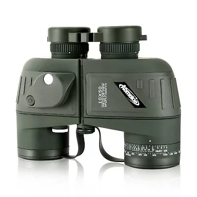 10X50 Marine Binoculars Waterproof With Rangefinder Compass For Hunting Boating • $99.92