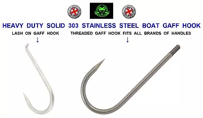£21.50 • Buy Viper Solid High Grade 303 Stainless Steel Gaff Hook Boat Fish Kayak Sea Fishing