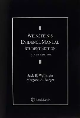 Weinstein's Evidence Manual Student Edition - Paperback - GOOD • $14.83