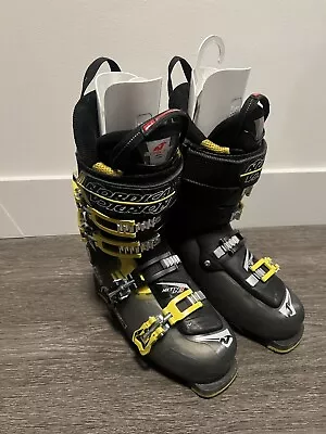 Nordica NXT N1 Ski Boots Size 26.5 Mens Alpine Black And Yellow • $105