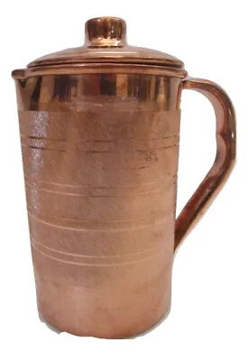 LARGE - 100% Copper / BRASS Water Jug Pot Pitcher - BEST FOR HEALTH (1089) • $51.41