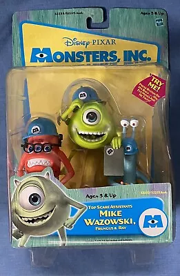 Hasbro Monsters Inc. Top Scare Mike WazowskiFrungus& Ray Action Figures 2001New • $13.99