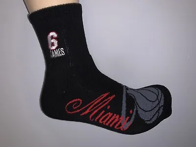 Miami Heat Lebron James Nba Logo Mens 1/4 Length Socks Large • $9.29