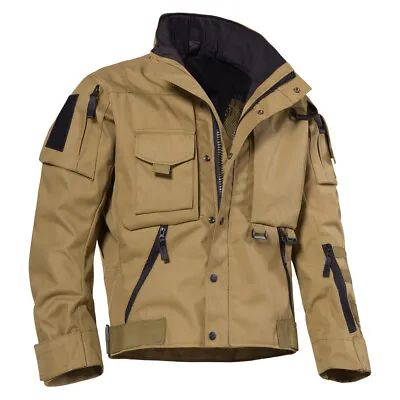 Waterproof Mens Multi Pocket Windproof Jacket Army Military Tactical Casual Coat • $109.99