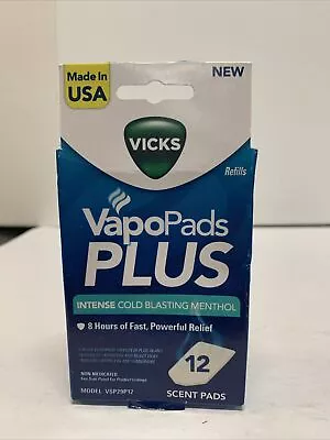 Vicks VapoPads Plus Refills Intense Cold Blasting Menthol 12 Scent Pads #446 • $11.99