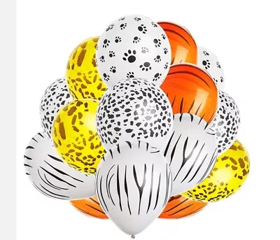 12” UK Jungle Safari Animal Printed Latex Helium Party Kids Birthday Balloons  • £2.49