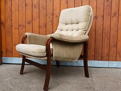 Chair Vintage 60er Relaxing Chair Easy Chair Westnofa Rykken Age 60s Danish A2 • $411.03