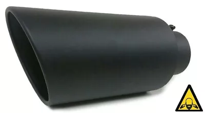 High Temperature Black Bolt On Exhaust Tip 5  Inlet - 8  Outlet - 18  Long • $45