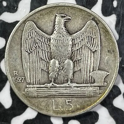 1927 Italy 5 Lire (Many Available) Silver! (1 Coin Only) • $15