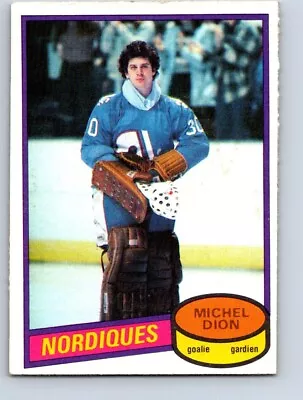 Vintage Hockey Card Opc 1980 Quebec Nordiques Goalie Michel Dion  No199 • $2.91