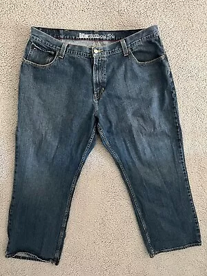 Tommy Hilfiger Jeans Mens 40X30 Blue Freedom Relaxed Straight Dark Wash Denim • $16.99