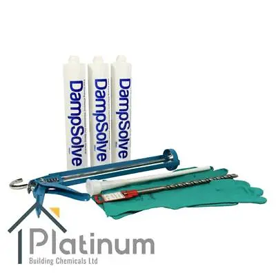 DAMPSOLVE Damp Proof Cream Kit (3 X 380ml Kit) | DPC Course Injection Treatment • £37.50